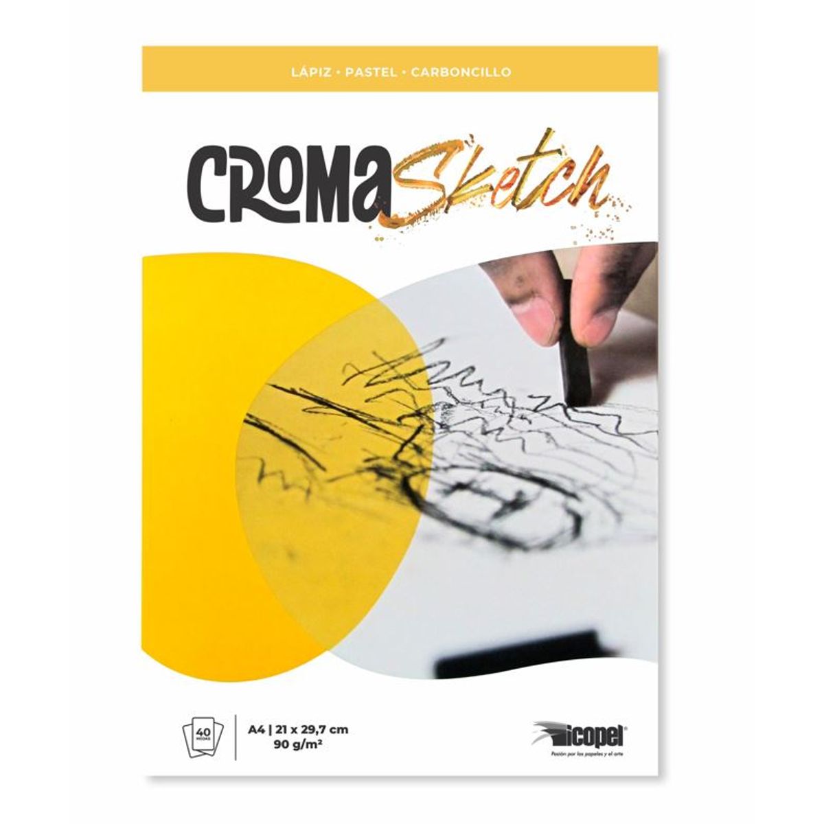 ICOPEL - Block Croma Sketch 90 g -  A4 x 40 Hjs