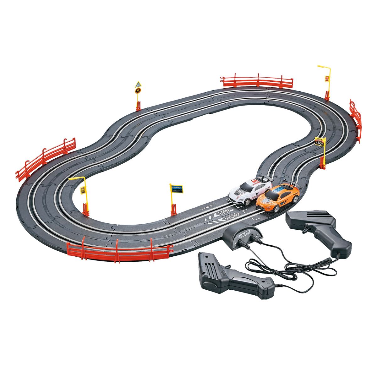 TOYLOGIC - Pista Eléctrica Turbo Race 2 Carros con Toy Logic