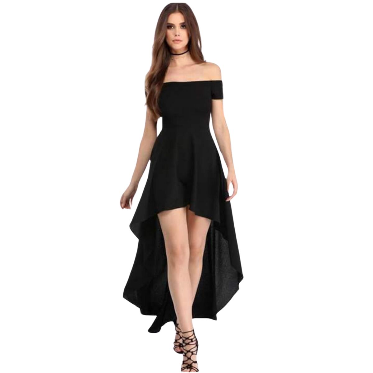 NEGRELI - VESTIDO COLA DE PATO REF-1008