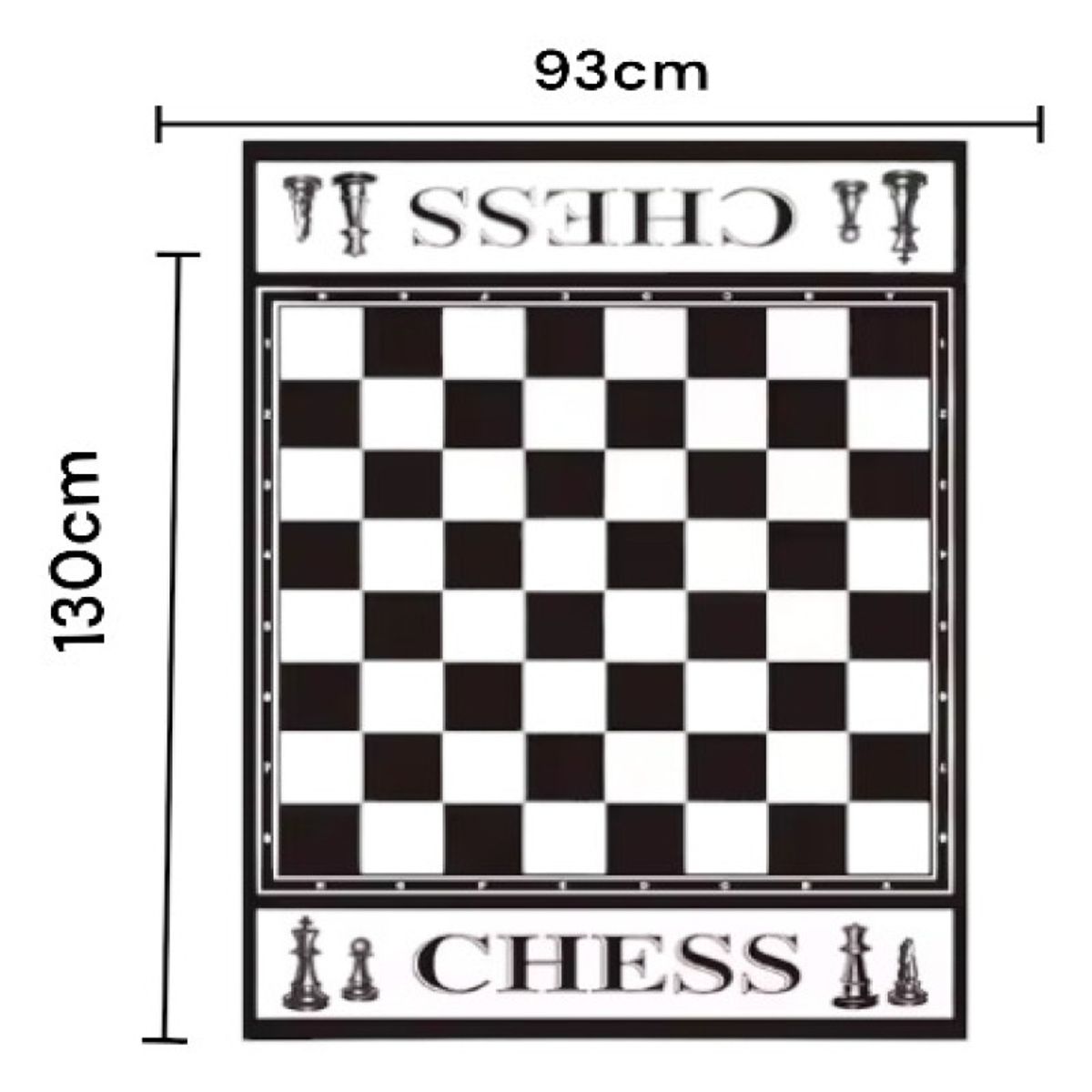 GENERICO - Juego De Ajedrez Gigante Tapete Y Fichas Para Exteriores