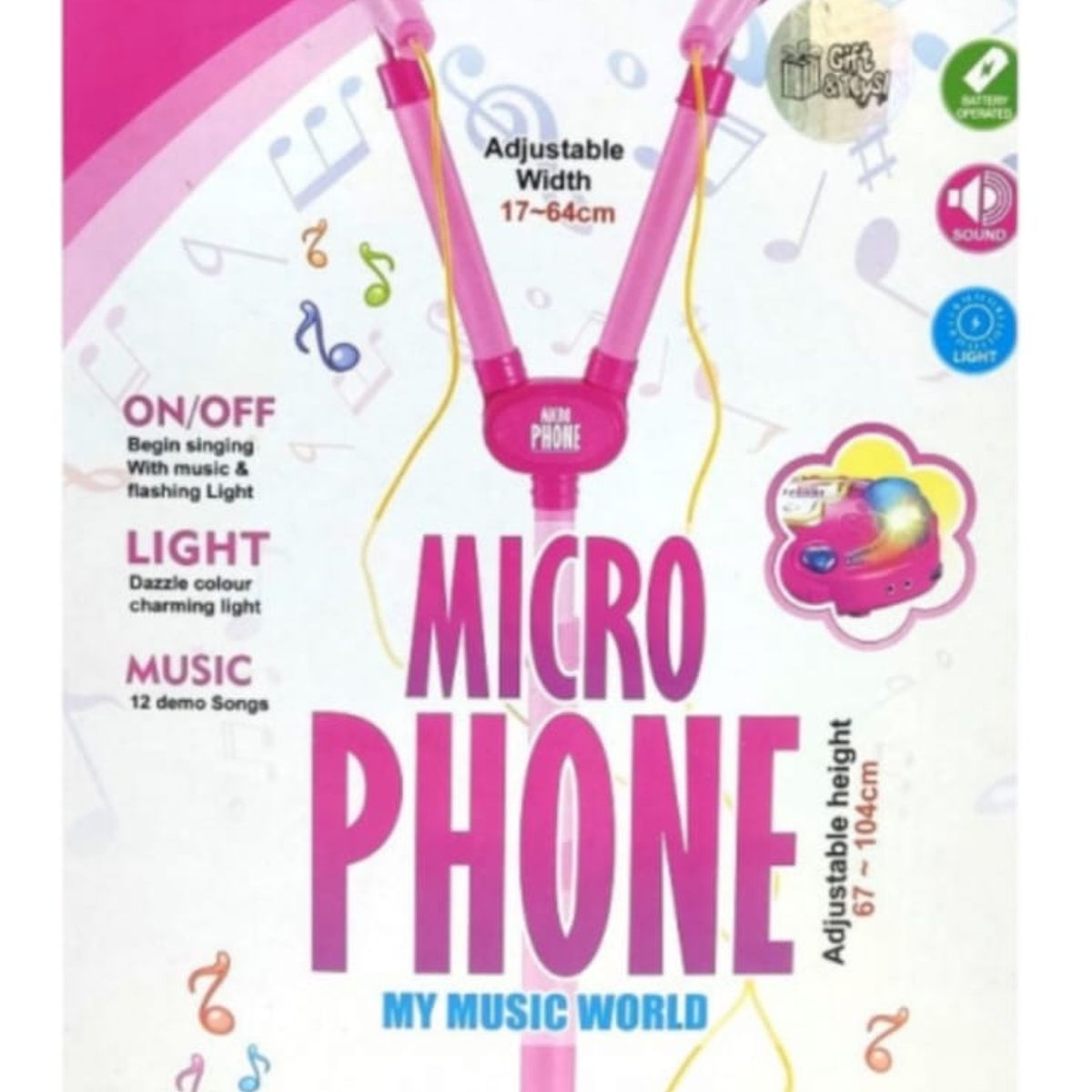 INFANTILES CAJUROMIX - Microfono Doble Karaoke Juguete Musical Luces