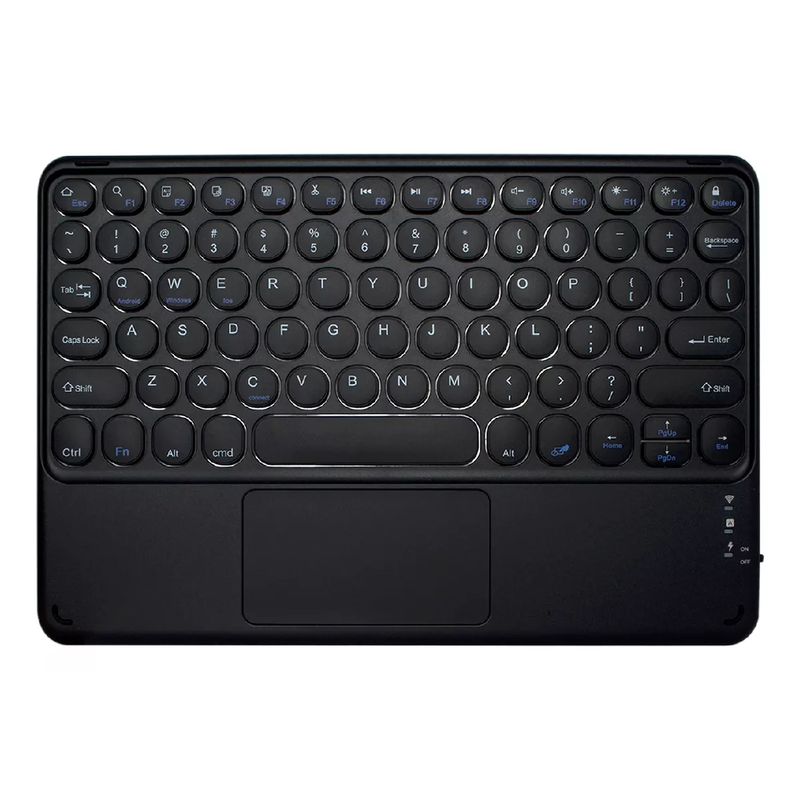 GENERICO - Teclado Pc Mac Tv Bluetooth Touchpad Black Tetra Pak Innovo