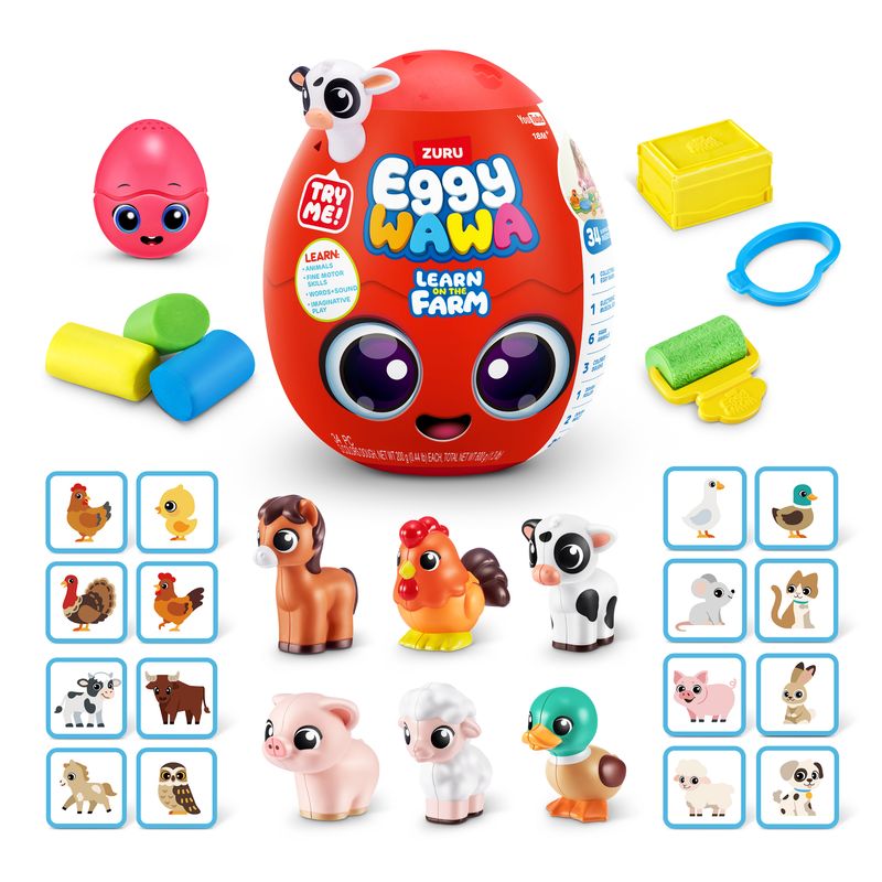 ZURU - Juguete Para Bebe Huevo Eggywawa Granja De Animales Serie 1