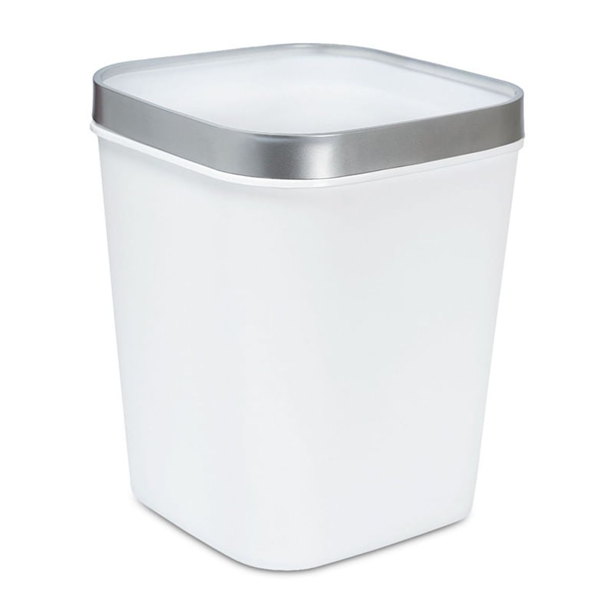 ENERGY PLUS - Cesto de Basura 15L con Pisa Bolsa Caneca Plástica Blanco