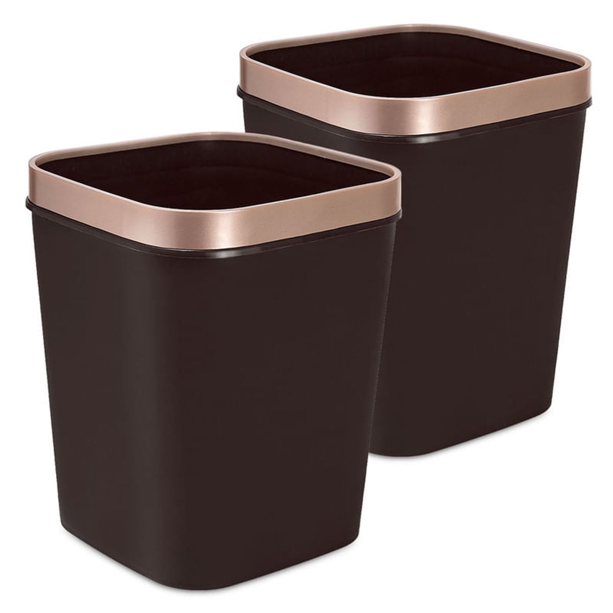 ENERGY PLUS - Kit x2 Cesto de Basura 15L con Pisa Bolsa Caneca Plástica