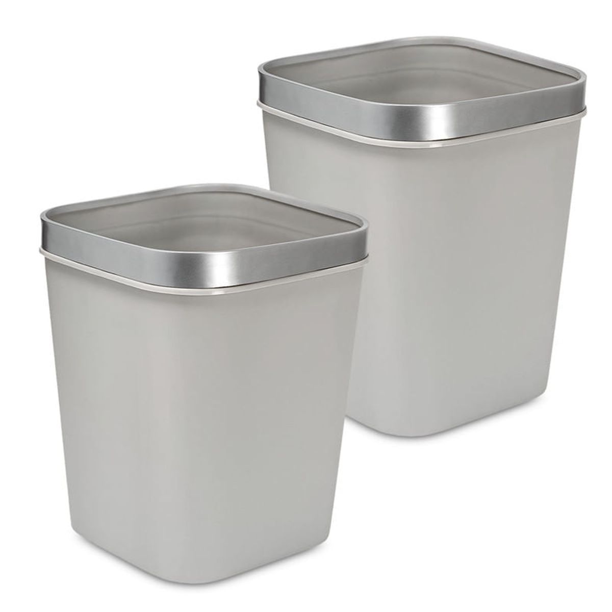 ENERGY PLUS - Kit x2 Cesto de Basura 15L con Pisa Bolsa Caneca Plástica