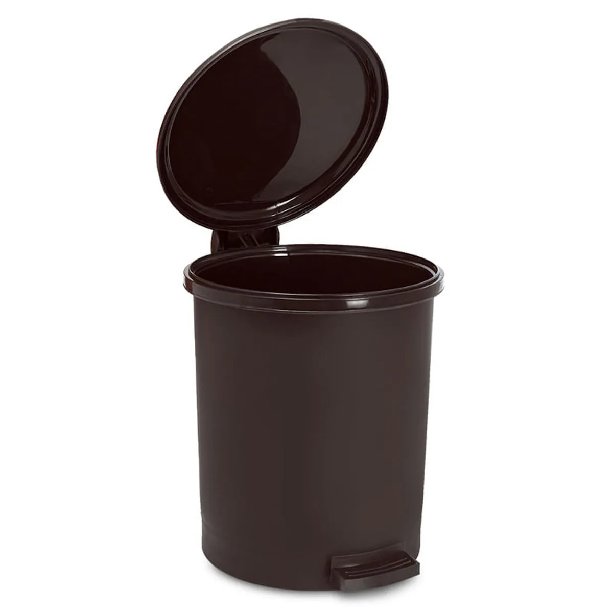 ENERGY PLUS - Papelera Circular con Pedal 13L  Diseño Moderno Café