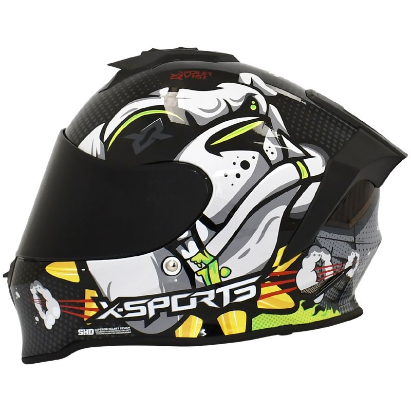 X SPORTS - CASCO MOTO X SPORTS V151 CERTIFICAD JAKOB NEGRO BRILLO TLL S