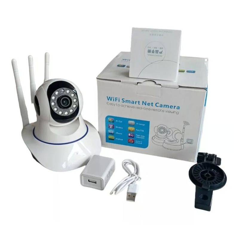 GENERICO - Cámara Robótica Seguridad Wifi 3 Antenas 360