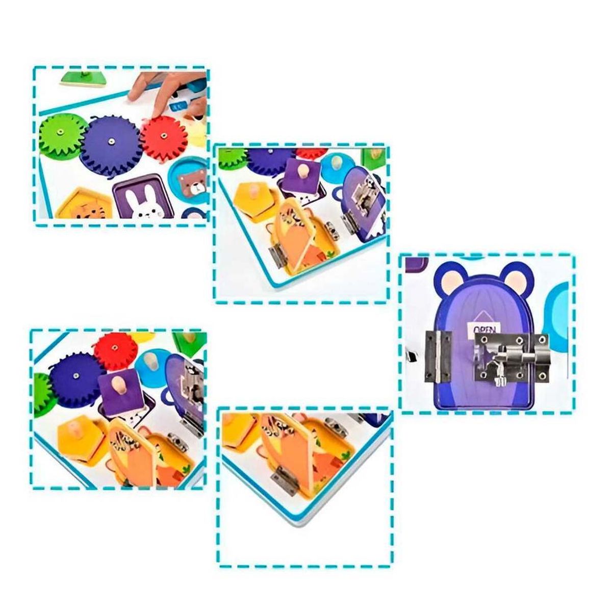 GENERICO - Juego De Mesa Tablero Encastre Cerradura Desarrollo Motriz