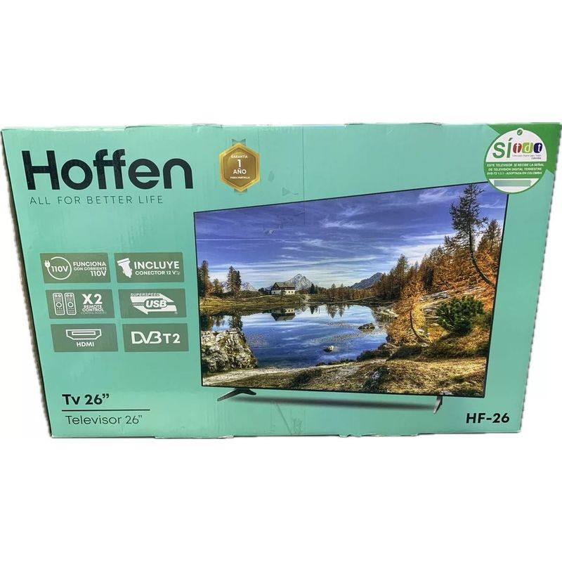 GENERICO - Monitor Televisor Hoffen 26 Pulgadas Hd Con Tdt A 110v Y 12v