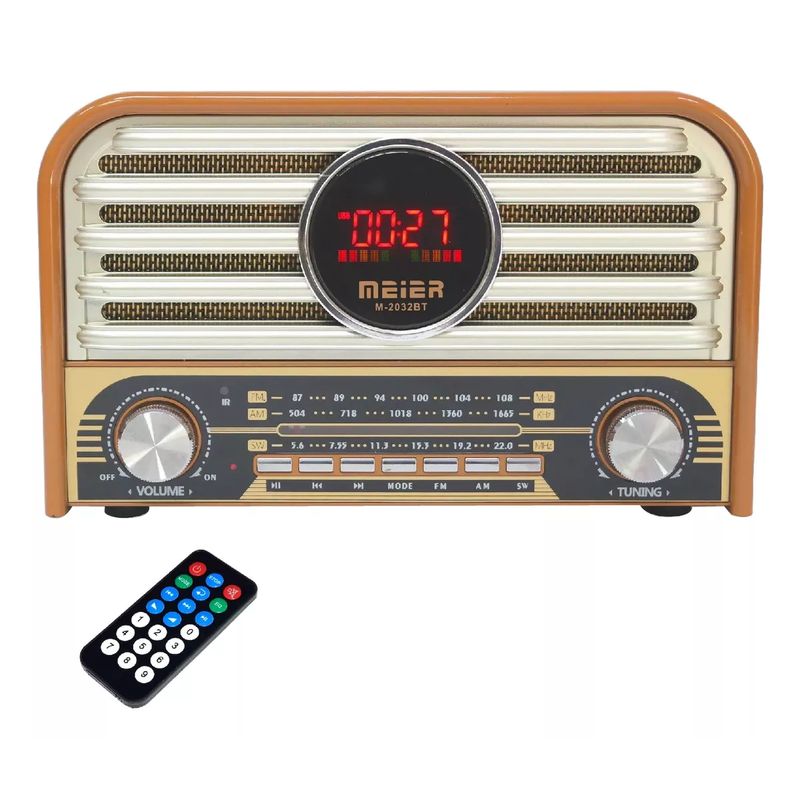 GENERICO - Radio Clasico Am Fm Control Remoto Bluetooth Alta Potencia