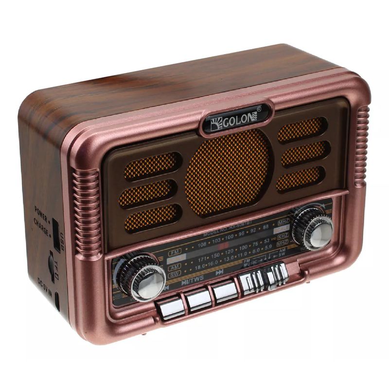 GENERICO - Radio Clasico Am Fm Bluetooth Con Panel Solar Tws