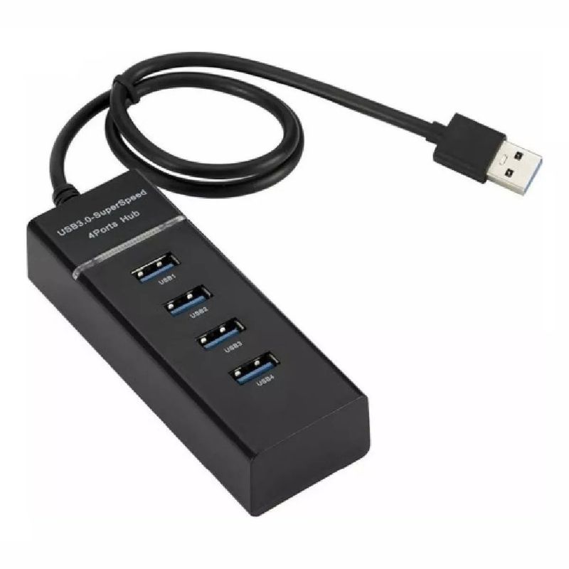 GENERICO - Hub Usb 4 Puertos Extension Multiplicador Adaptador Usb 3.0