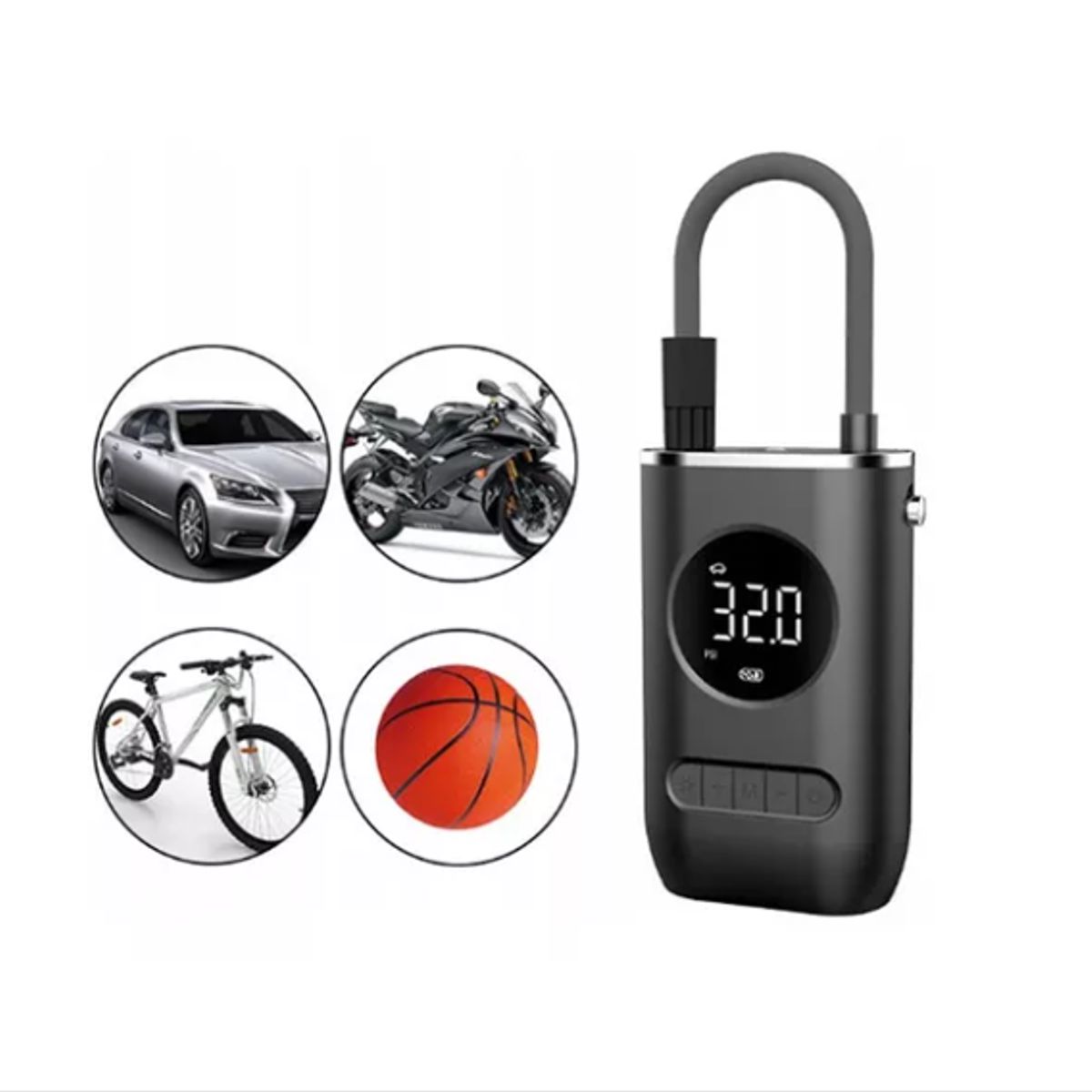 GENERICO - Inflador De Llantas Portable Compresor Carro Moto Balon