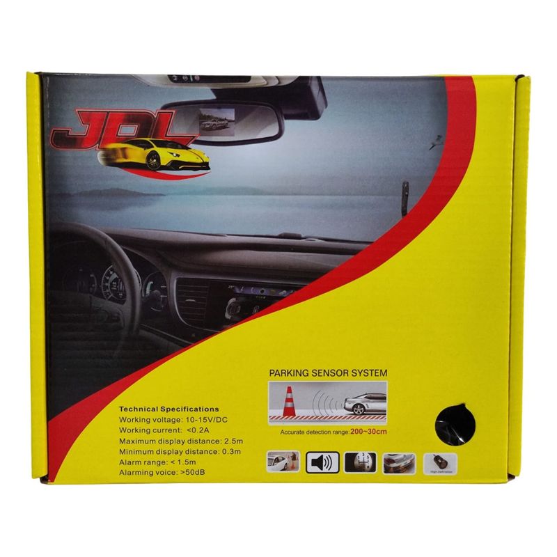 GENERICO - Sensor Reversa Sistema Control Lcd Digital Parqueo Vehículo