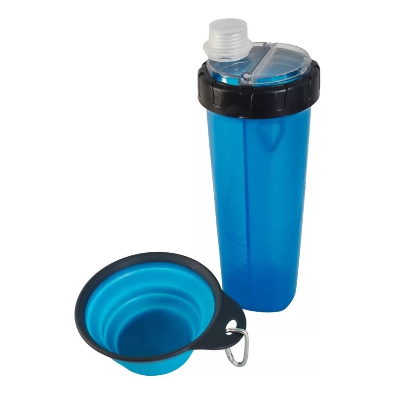 GENERICO - Termo Bebedero Portatil Doble Uso Perro + 1 Plato Retráctil