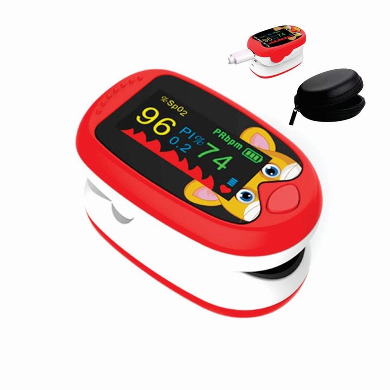 GENERICO - Pulso Oximetro Pediatrico Saturador Usb Recargable + Estuche