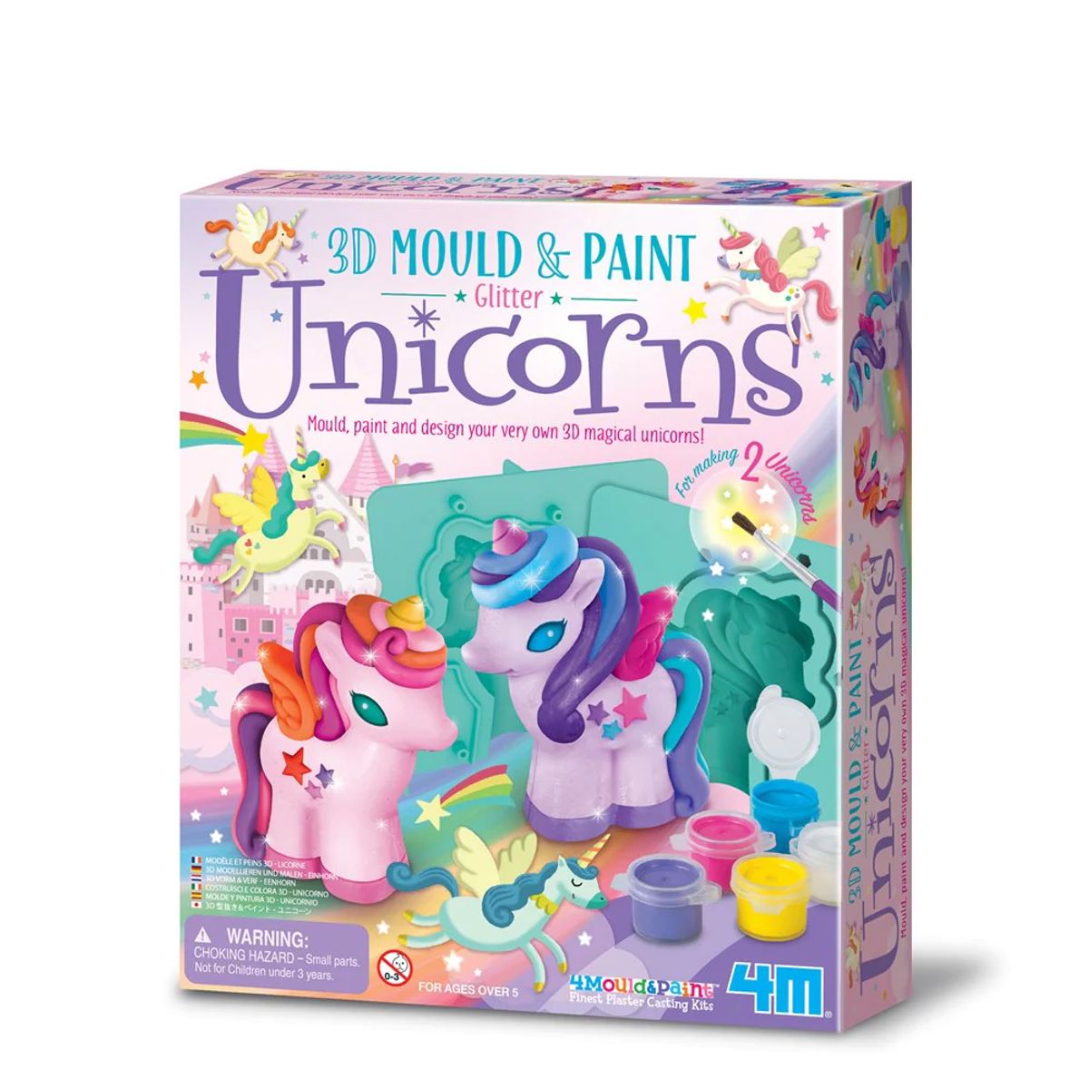 4M - Kit Creativo Para Moldear Y Pintar Unicornios 3d Para Niñas