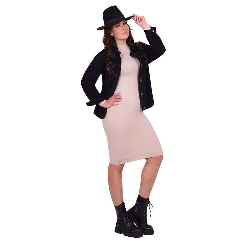 RITCHI - VESTIDO EN RIB MANGA LARGA Ritchi