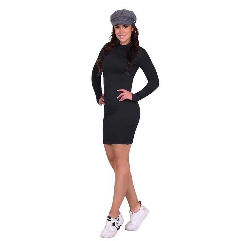 RITCHI - VESTIDO EN RIB MANGA LARGA Ritchi