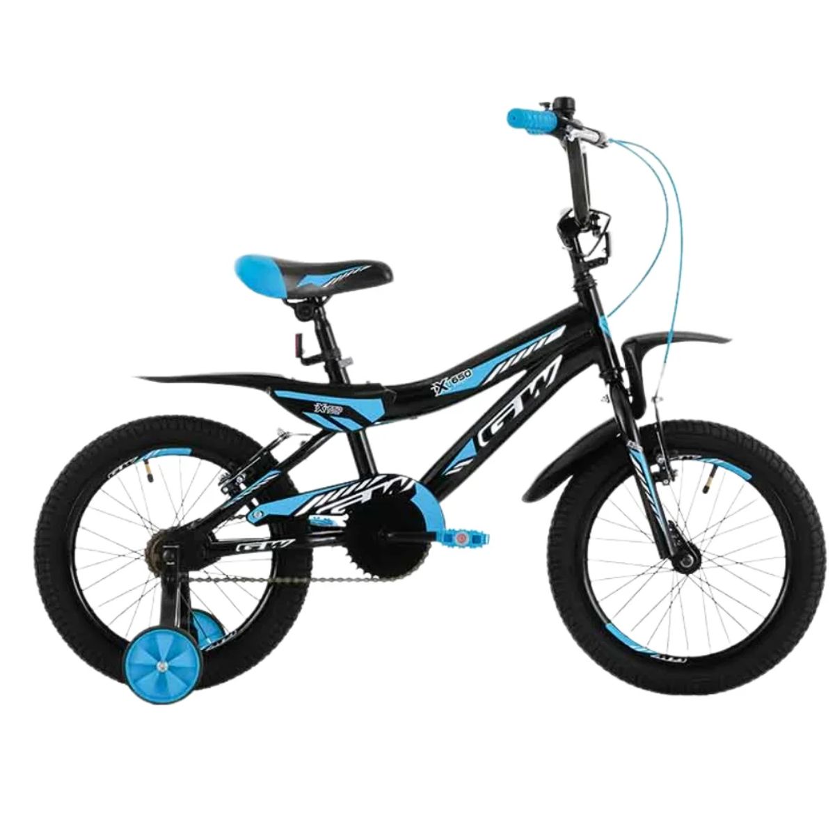 GW - Bicicleta para niños de 4 a 7 años rin 16 Gw TXT-650 Negro