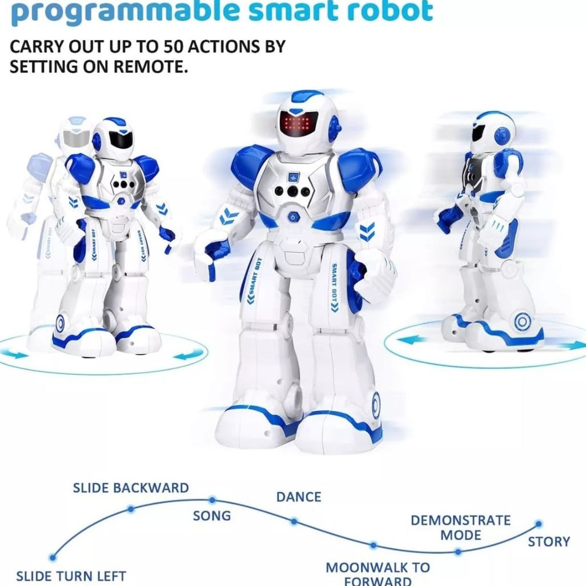 GENERICO - Robot Inteligente Control remoto Deteccion azul