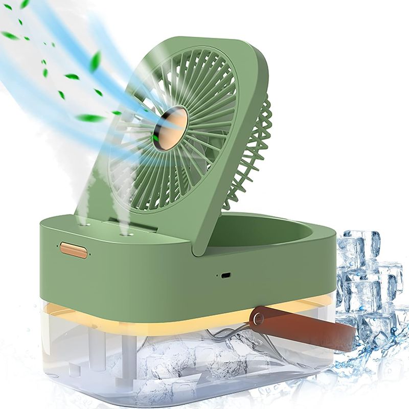 GENERICO - Humificador Ventilador Agua Portatil Mini Aire Acondicionado Dual Q7