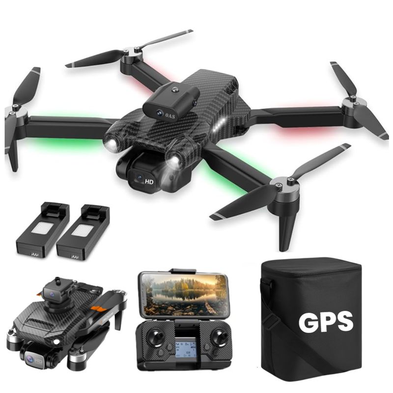 AMERICAN GENERICS - Drones Fibra De Carbono Gps Doble Cámara Sensor 1080p T3 Pro