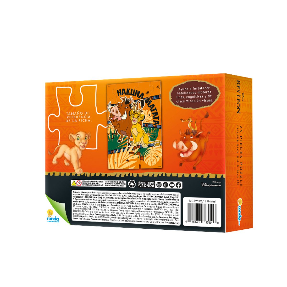 RONDA - Rompecabezas X 25 Piezas Estandar Rey Leon