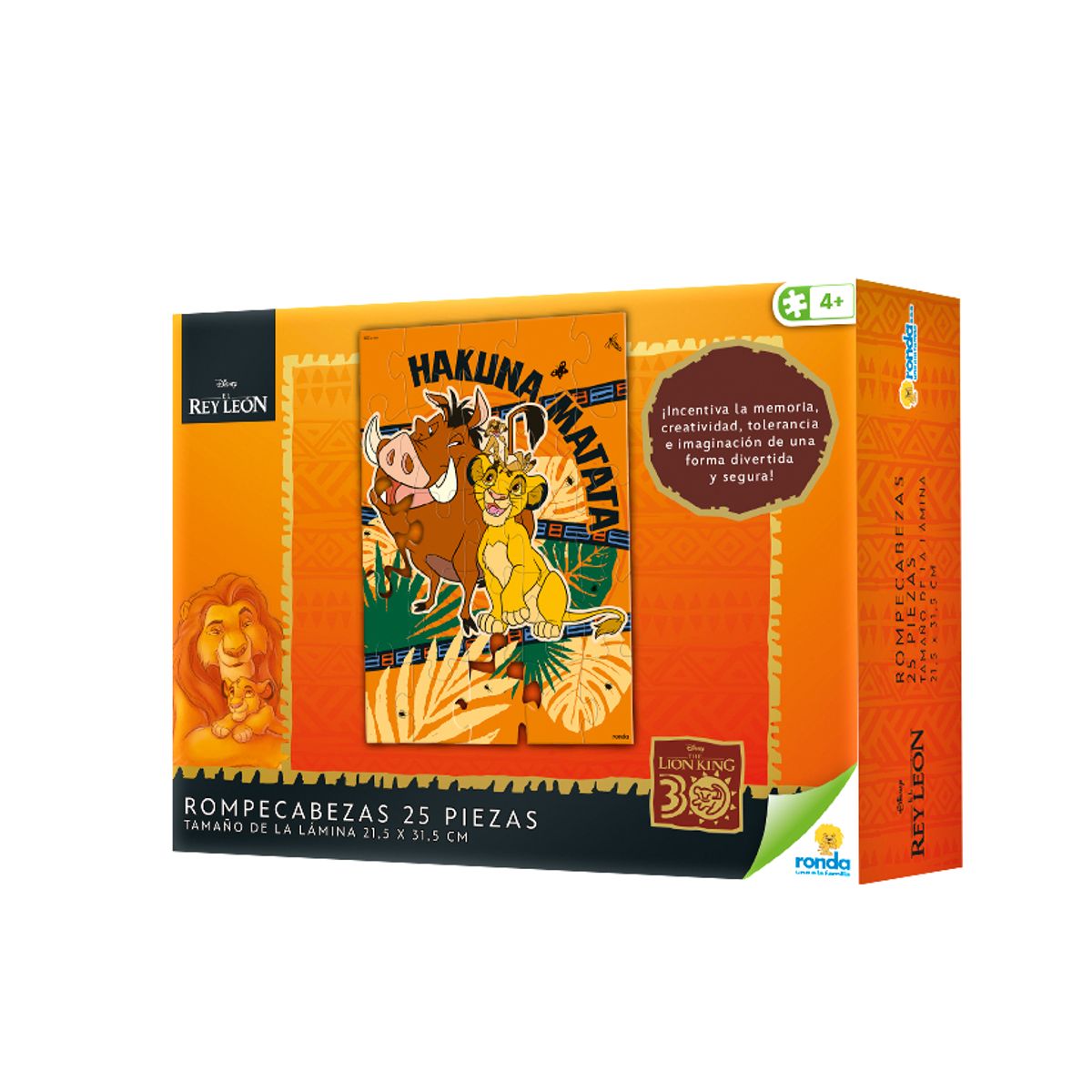 RONDA - Rompecabezas X 25 Piezas Estandar Rey Leon