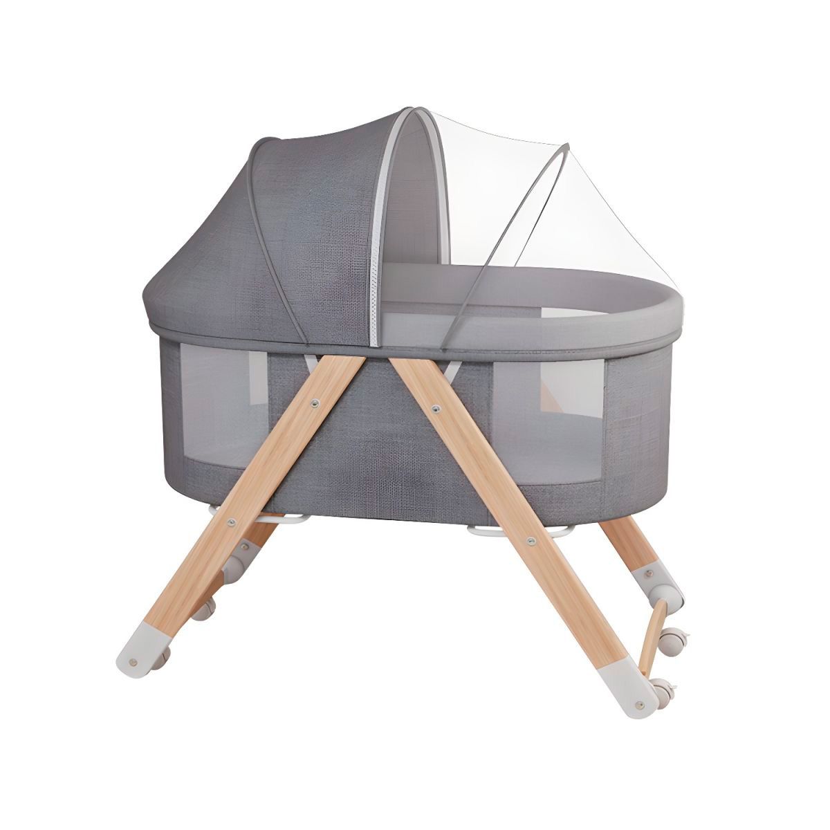 ENFANT'ASY - Cuna Corral Madera Bebé Portátil Plegable Mosquitero-