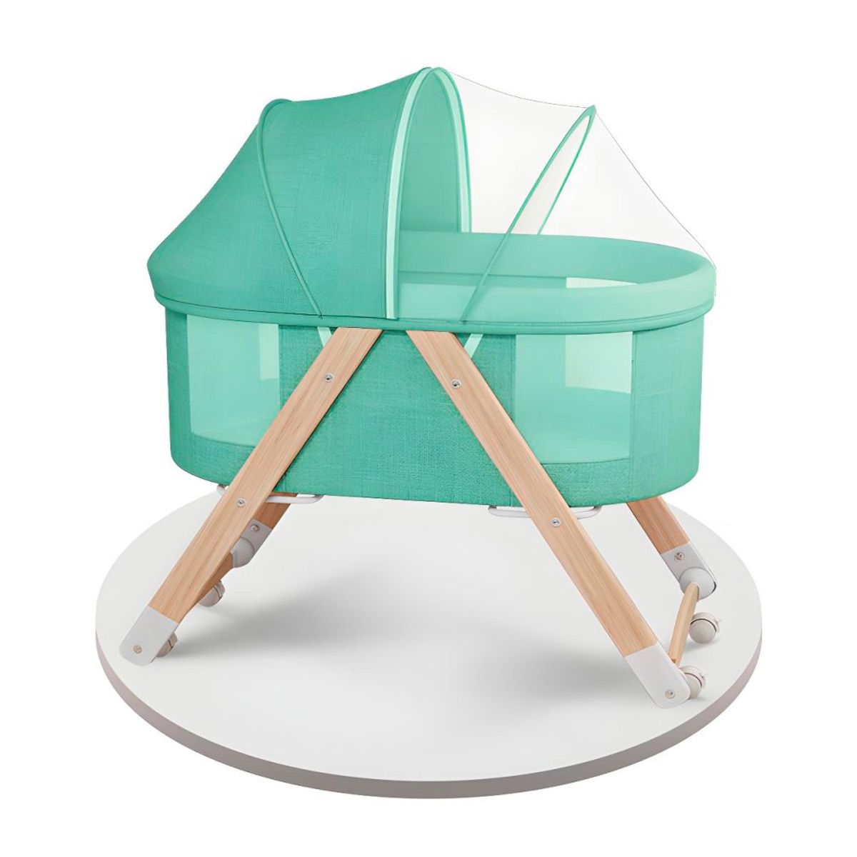 ENFANT'ASY - Cuna Corral Madera Bebé Portátil Plegable Mosquitero-