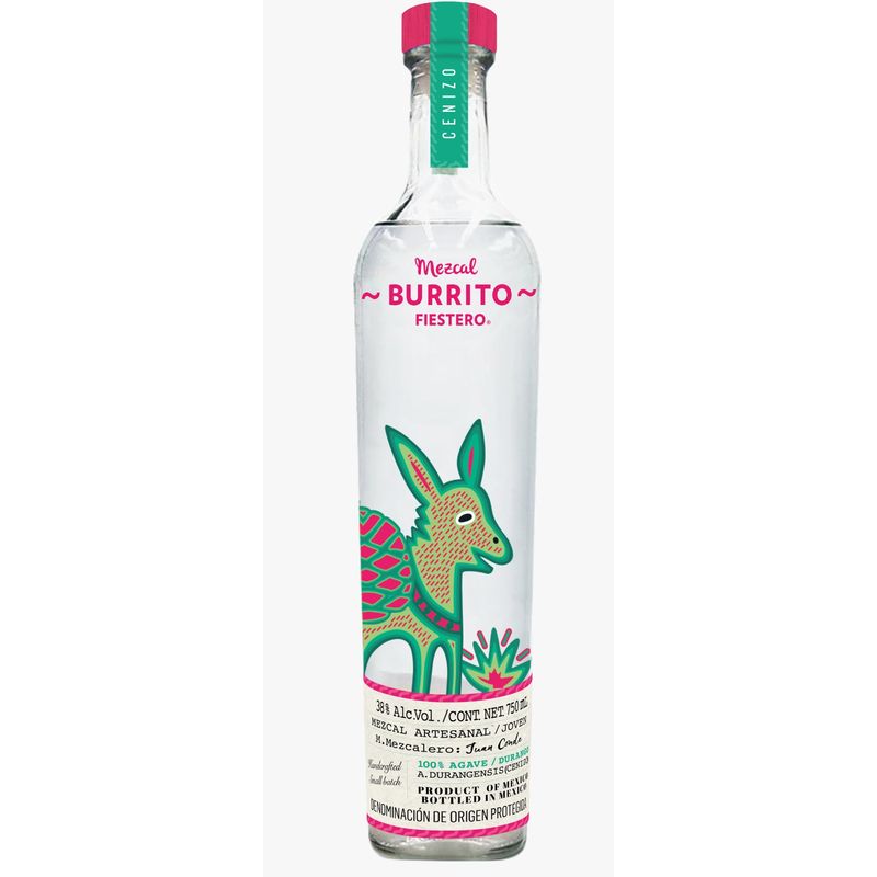 GENERICO - MEZCAL BURRITO FIESTERO CENIZO 100% AGAVE 750 ML