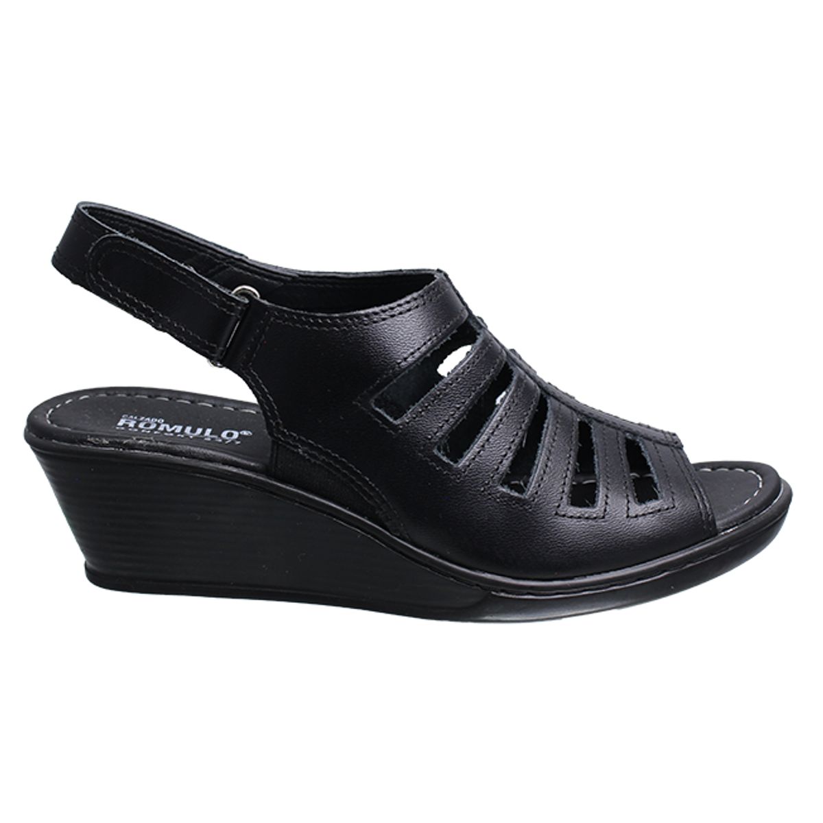 CALZADO ROMULO - Sandalias Romulo Para Mujer Ajuste Velcro Tacón Corrido