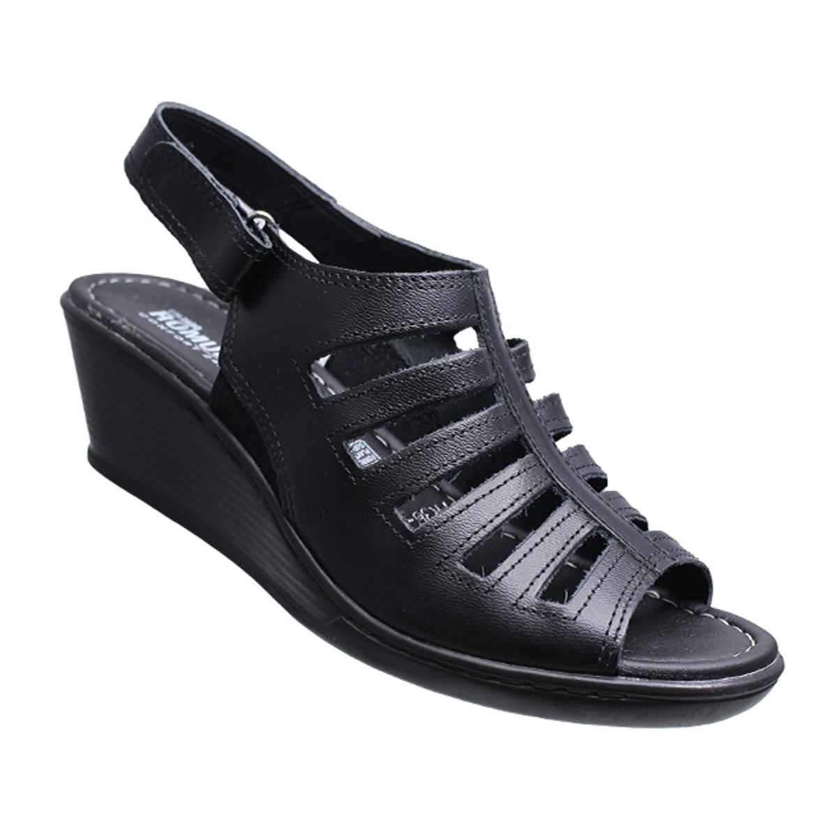 CALZADO ROMULO - Sandalias Romulo Para Mujer Ajuste Velcro Tacón Corrido