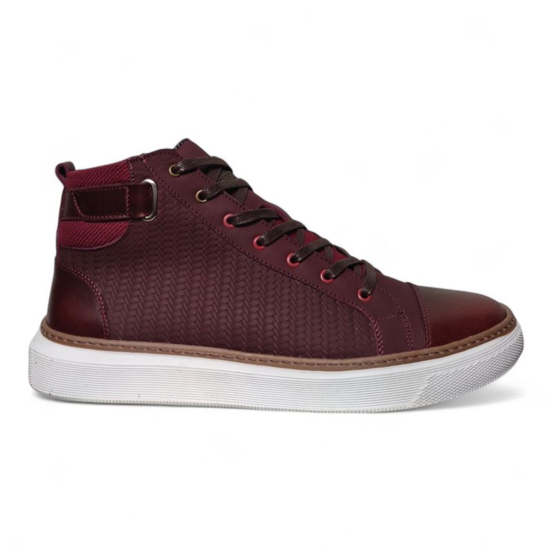 CALZADO CON ALTURA MONSERRATE - Tenis en CUERO para hombre marca Monserrate Ref Coral color vino