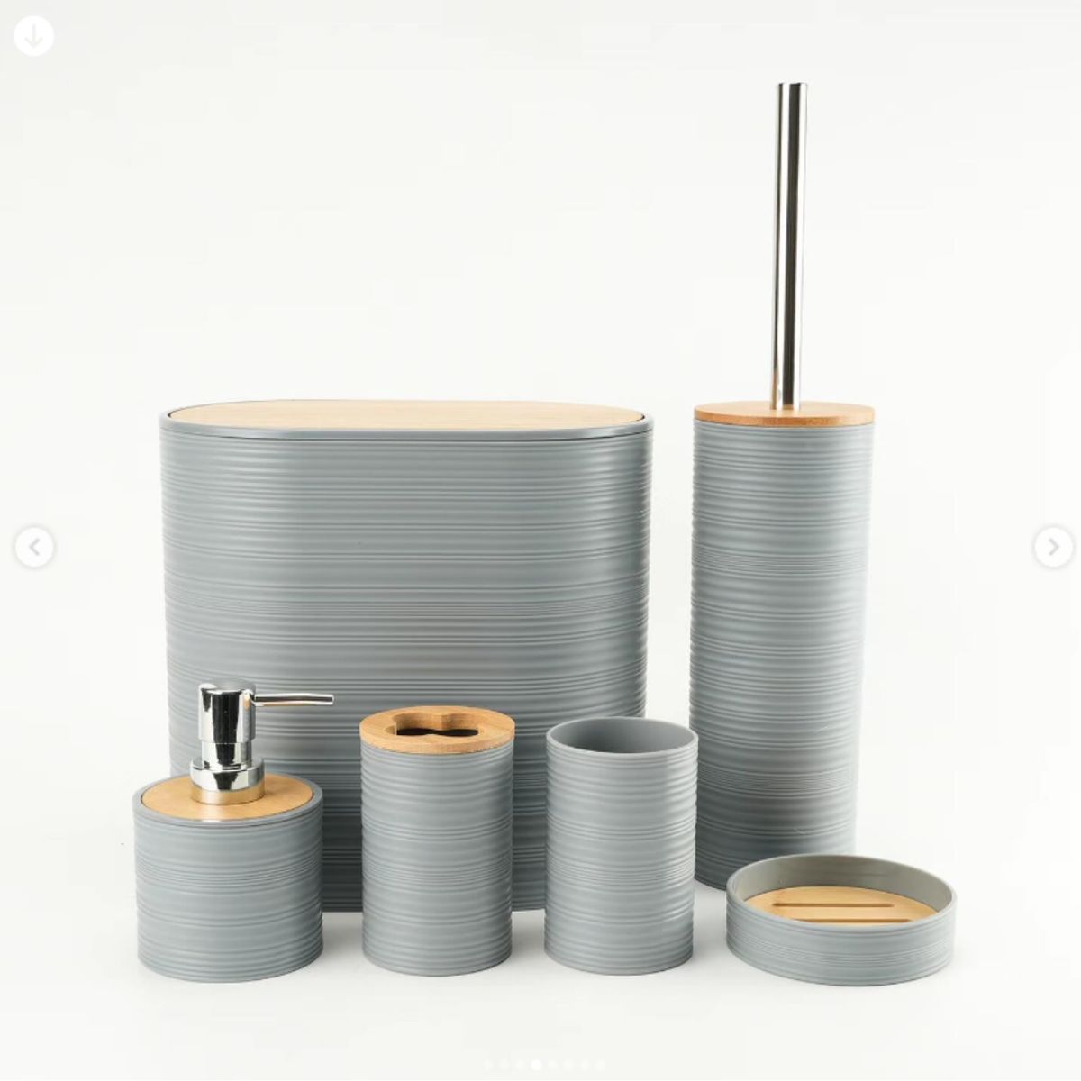 GENERICO - Set De Accesorios De Baño Con Textura