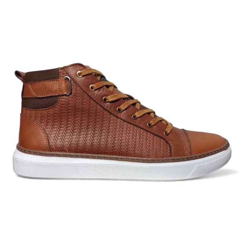 CALZADO CON ALTURA MONSERRATE - Tenis en CUERO para hombre marca Monserrate Ref Coral color Miel