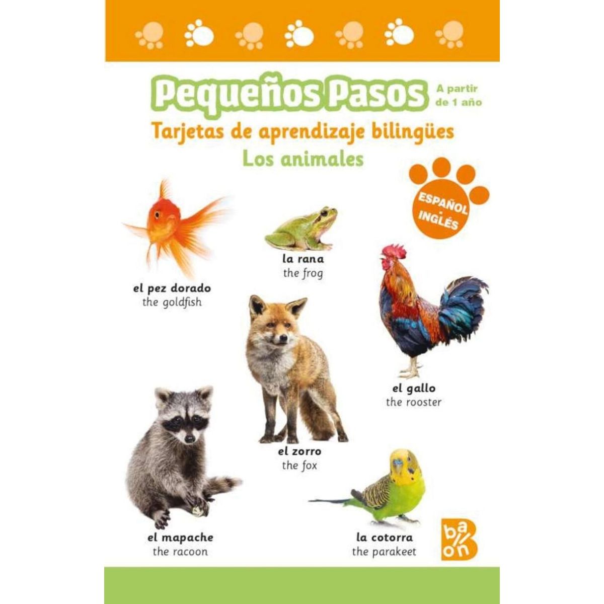 GENERICO - Tarjetas De Aprendizaje Bilingües. Los Animales 1+