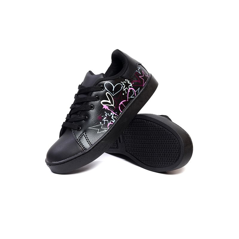 GENERICO - Tenis Mujer Negro INCO Estrellas
