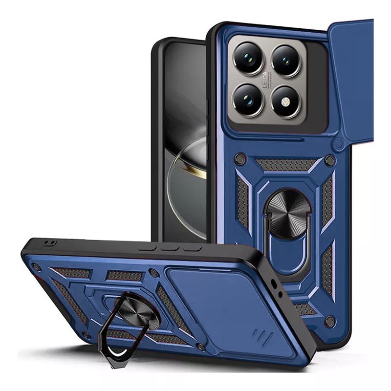 GENERICO - Funda Estuche Case Protector Slider Compatible Con Xiaomi 14T Pro Azul