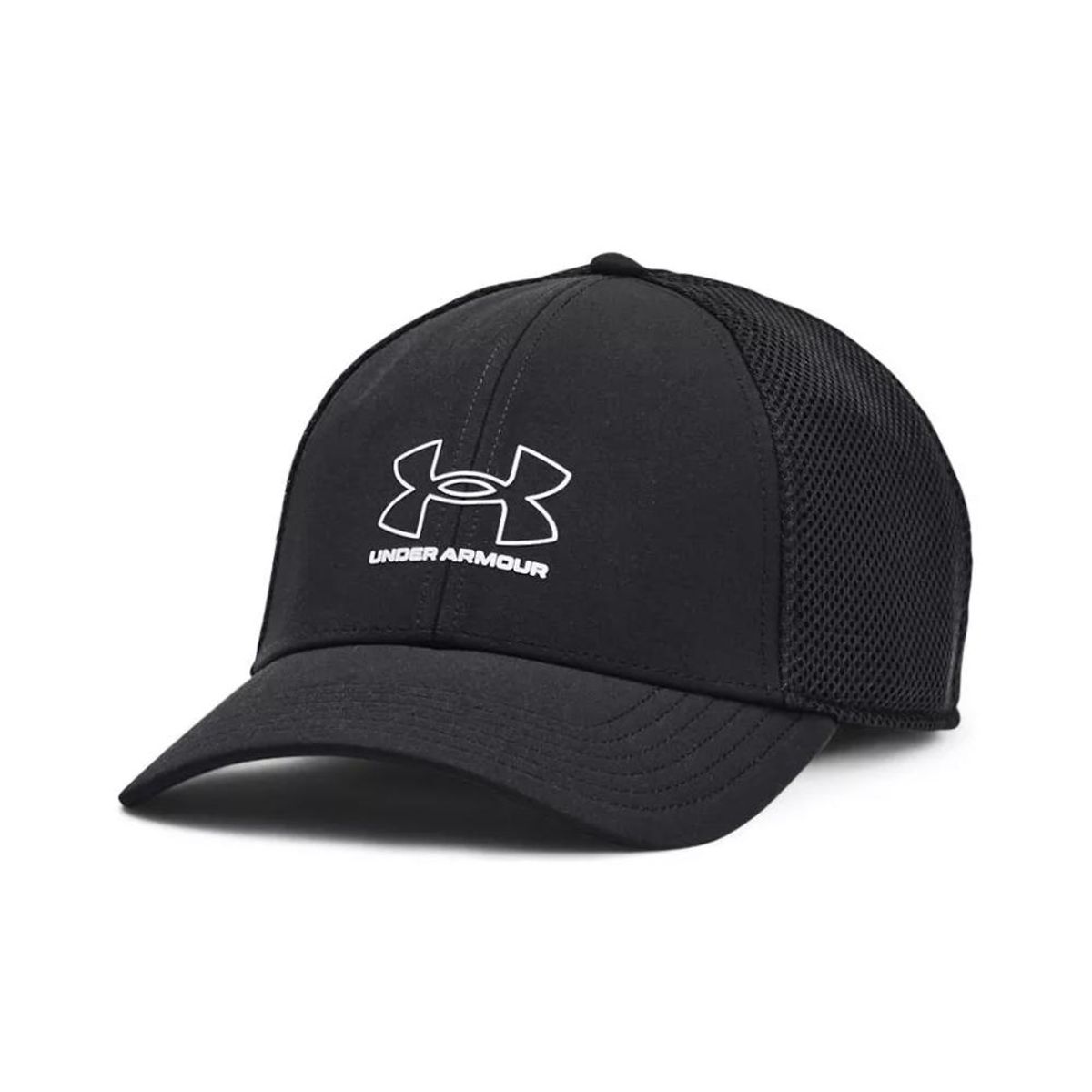 UNDER ARMOUR - Gorra Under Armour Isochill Driver Mesh-Negro/Blanco