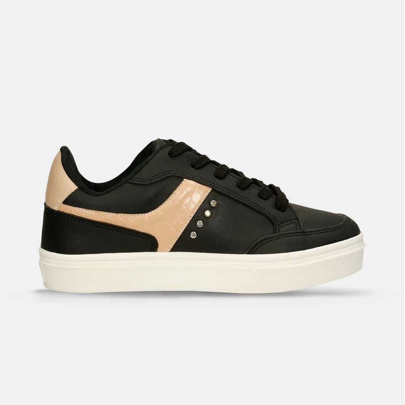 BATA - Tenis Para Mujer Bata Negro-Dorado Jeilyn