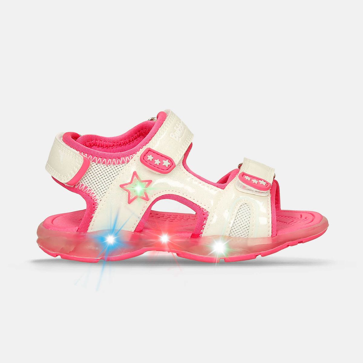 BUBBLE GUMMERS - Sandalia Con Luces Infantil Para Niña Bubblegummers -Plata