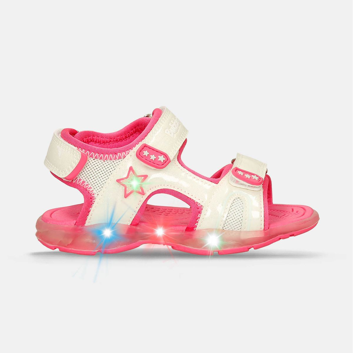 BUBBLE GUMMERS - Sandalia Con Luces Infantil Para Niña Bubblegummers -Plata