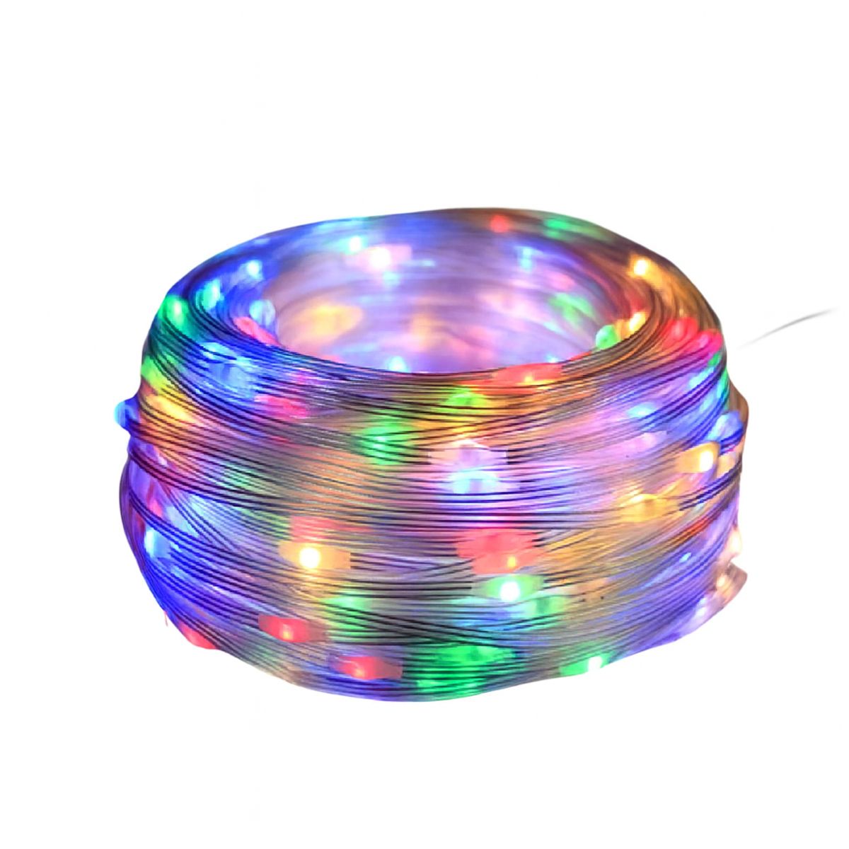 MILOPTS - Luces Navidad Panel Solar Cable Verde 50 Metros 500 Led Multicolor