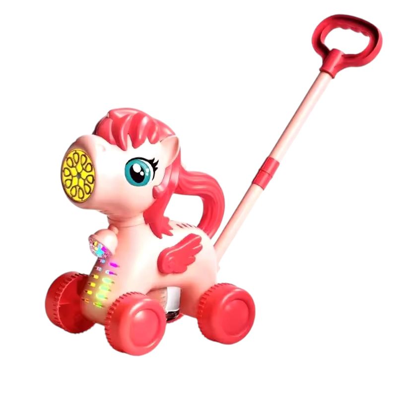 GENERICO - JUGUETE NIÑA BURBUJERO RUEDAS MUSICAL LUCES DISEÑO UNICORNIO