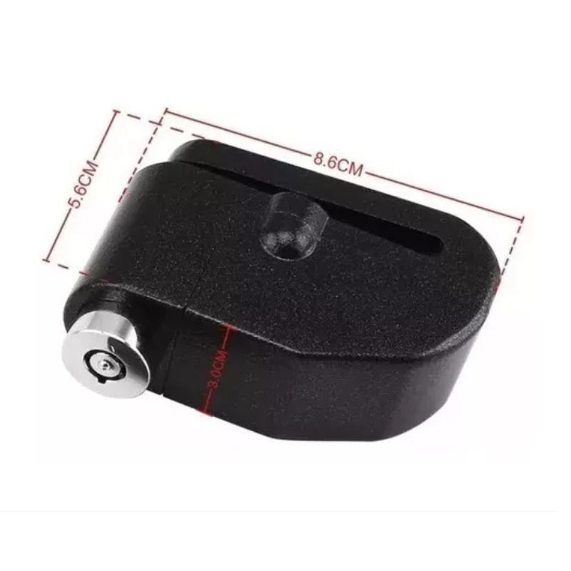 GENERICO - Candado Para Moto Freno De Disco + Alarma Bloqueo Antirrobo