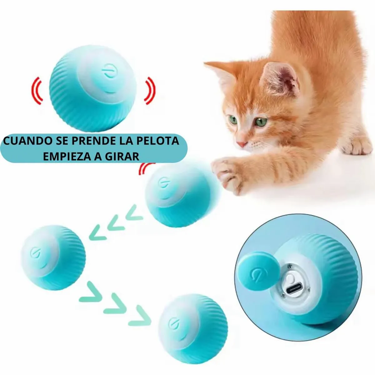 GENERICO - Pelota Inteligente Recargable Para Gatos O Perros Gravity